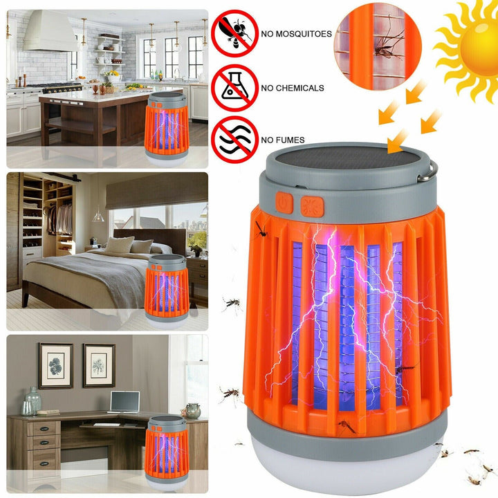 Solar USB Mosquito Killer Light Electronic Fly Bug Insect Zapper Trap