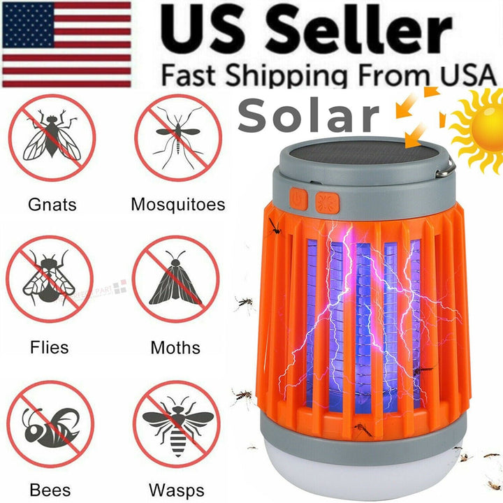 Solar USB Mosquito Killer Light Electronic Fly Bug Insect Zapper Trap