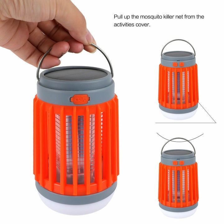 Solar USB Mosquito Killer Light Electronic Fly Bug Insect Zapper Trap