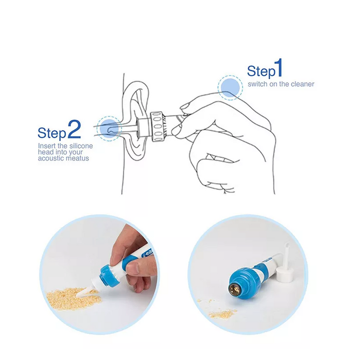 Safety Electric Cordless Vacuum Ear Cleaner Wax Remover Painless
