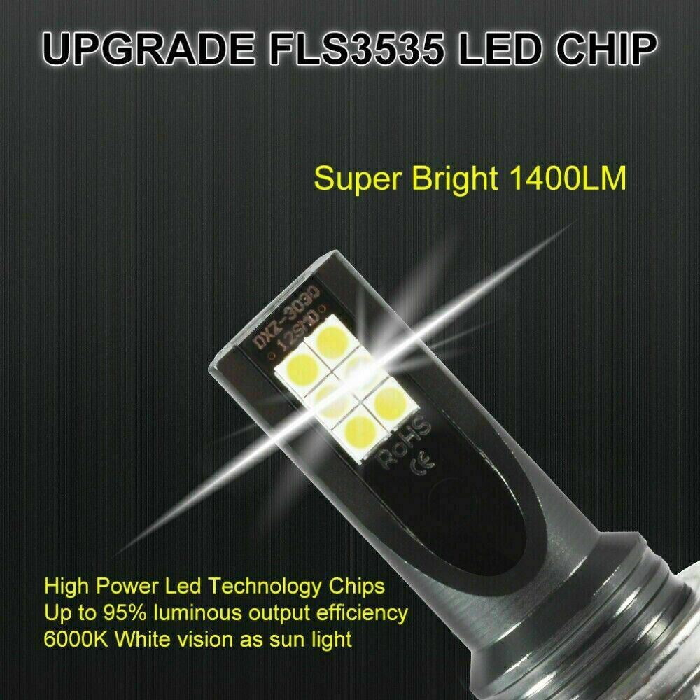 9005 9006 LED Headlights Kit Combo Bulbs 8000K High Low Beam Super