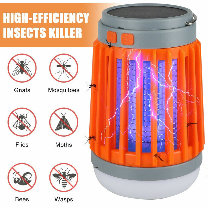 Solar USB Mosquito Killer Light Electronic Fly Bug Insect Zapper Trap