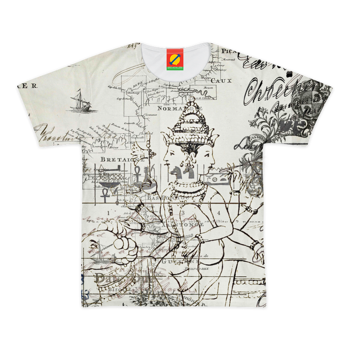 MAP AND SOME ILLUSTRATIONS Men's All Over Print Tee