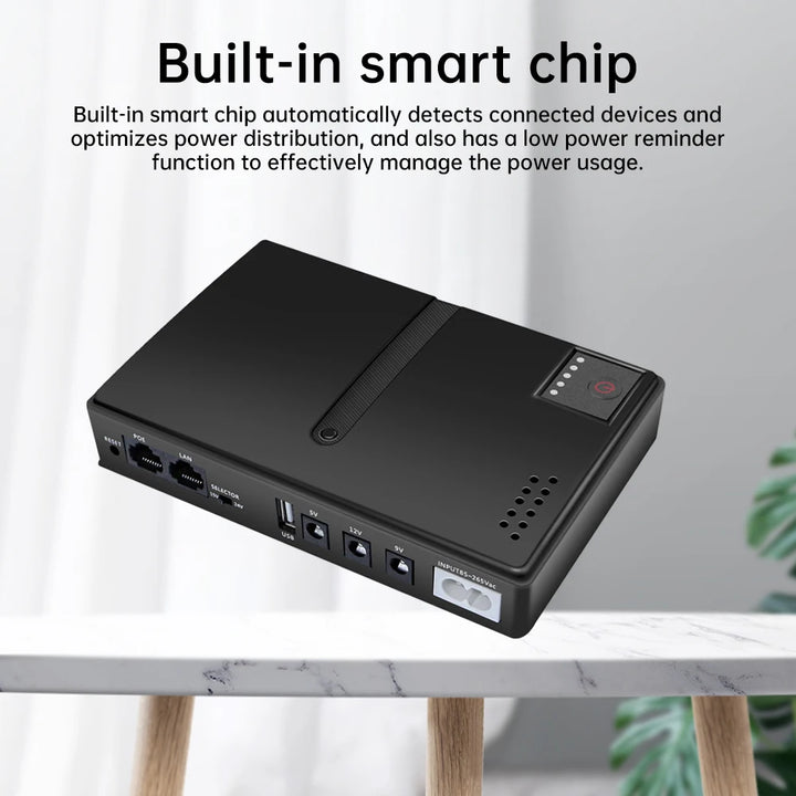 US 1036P Router 5V 9V 12V Optical Cat Monitoring Backup Mobile Uninterruptible Power Supply Phone DC UPS Power Supply 10400mah