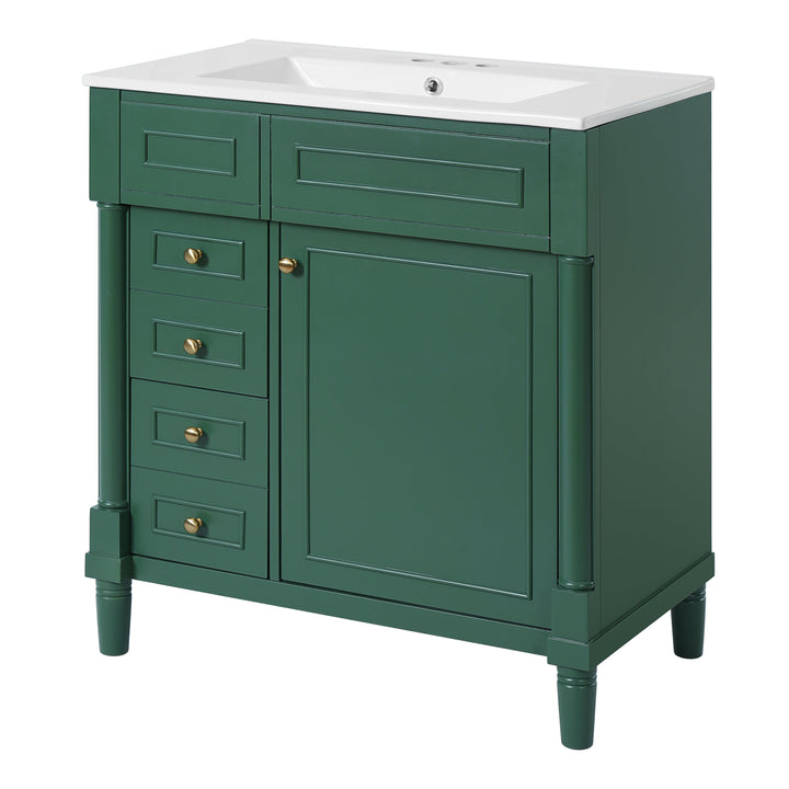 30' Bathroom Vanity with Sink, Freestanding Bathroom Storage Vanity