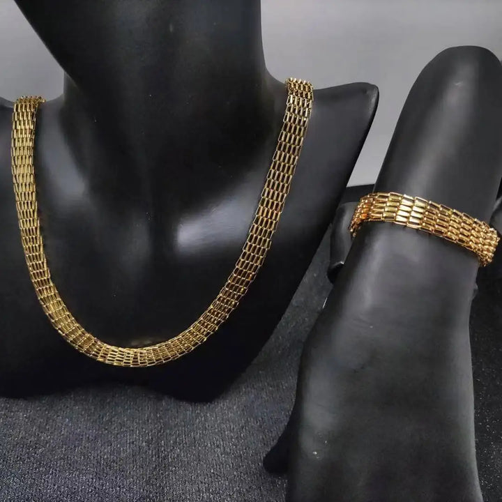 6mm8mm10mm Stainless Steel Mesh Necklaces Bracelets Set Jewelry For Men Women Hiphop Statement  USENSET