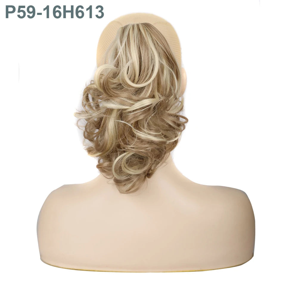 Synthetic Claw Clip On Ponytail Wavy False Hair Extension Hairpiece for Women Accessories