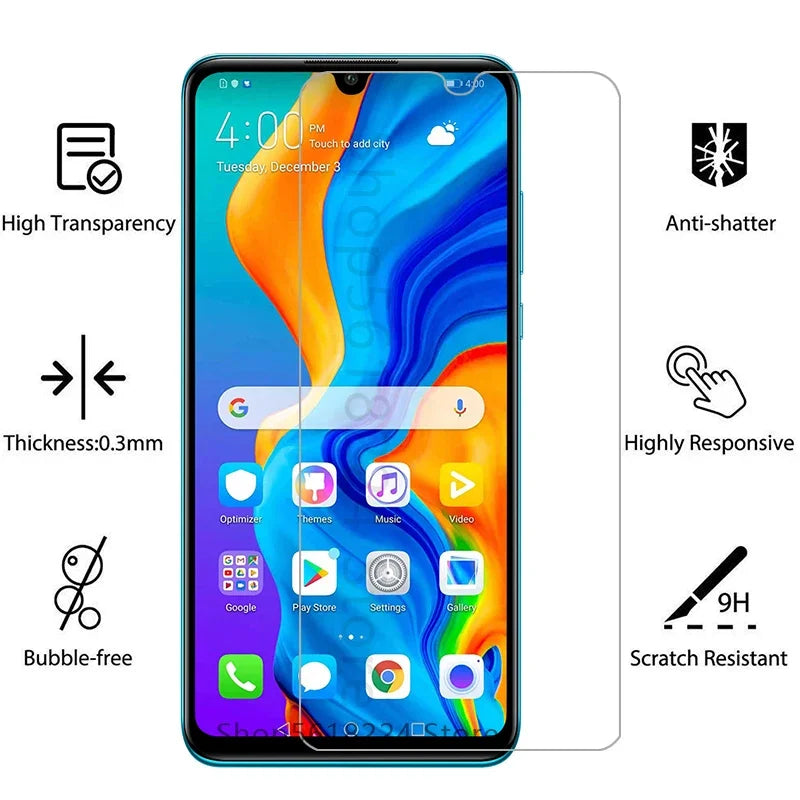 tempered glass screen protector for huawei p30 lite 2020 case cover on p30lite p 30 light protective phone coque bag accessories