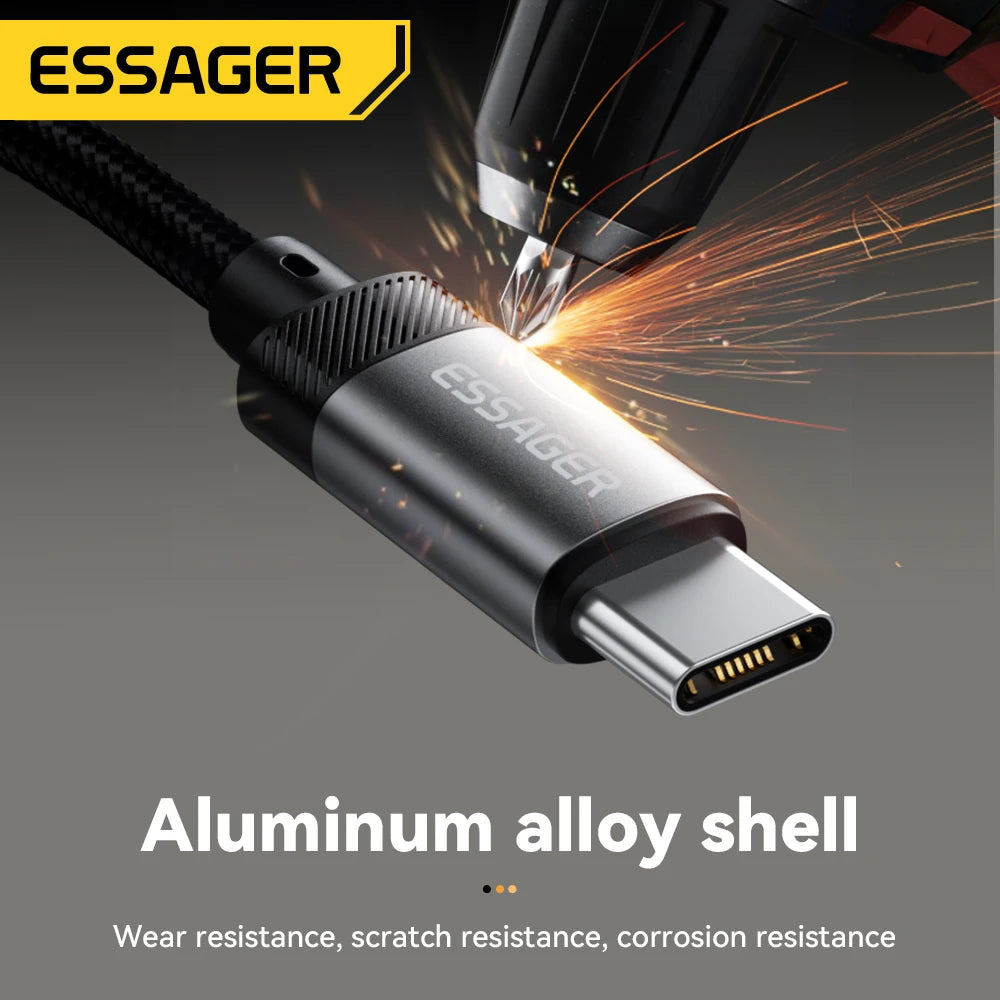 Essager Type C to 3.5mm Audio Adapter USB C Cable Headphones Adapter 3.5 Jack Audio cable For iphone 15 MacBook Samsung Oneplus