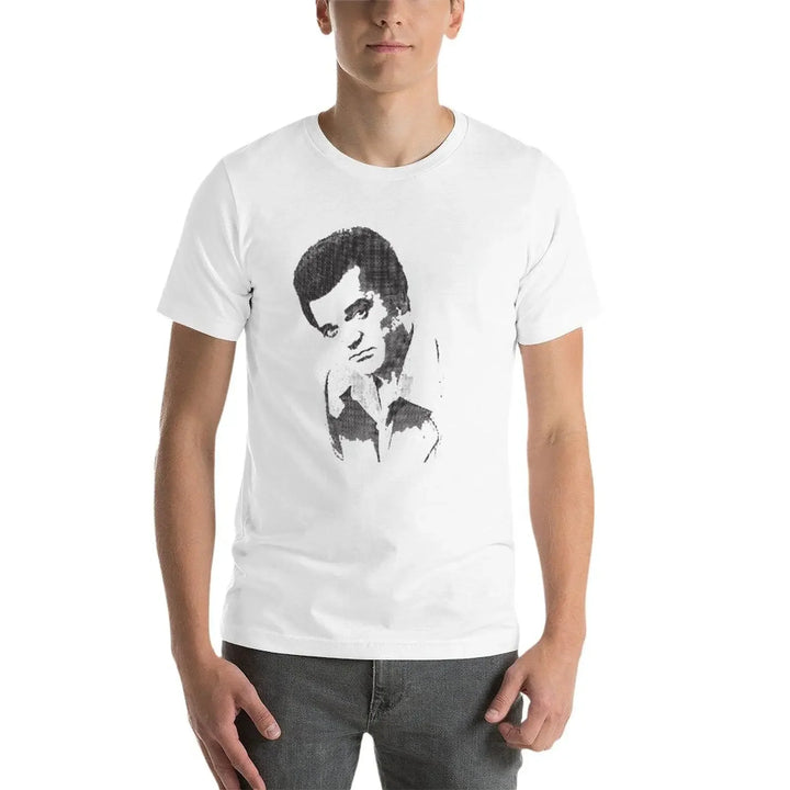 New Conway Twitty Halftone T-Shirt hippie clothes Tee shirt custom t shirts sports fan t-shirts workout shirts for men