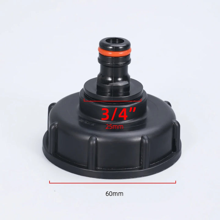 1/2" 3/4" IBC Tank Valve Adapter Hose Garden Water Connector 60mm Coarse Thread Replacement Valve Fitting Parts