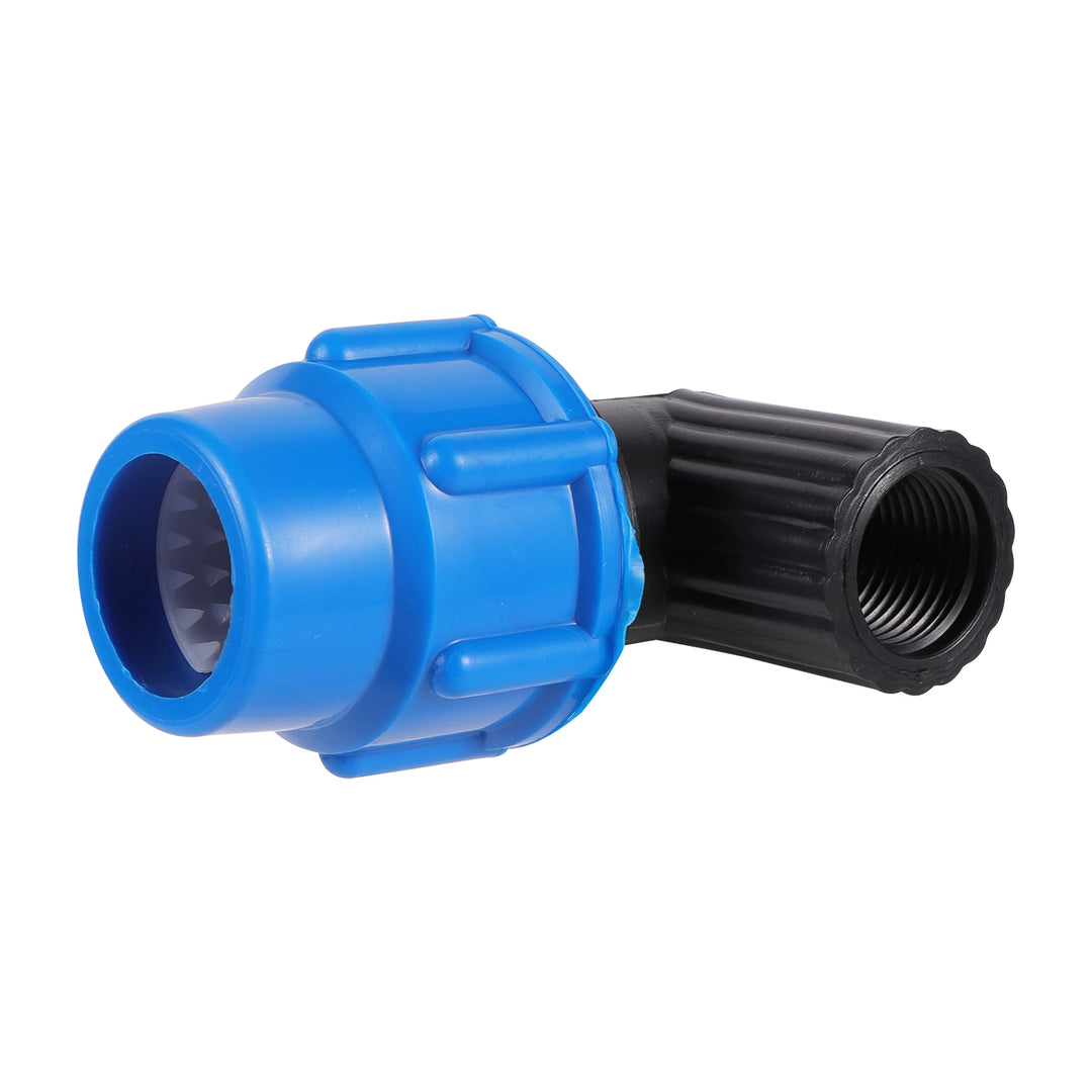 1/2" 3/4" to 20/25/32mm Elbow Reducer Garden Agriculture Irrigation PE Pipe Fitting Thread Elbow Reducer