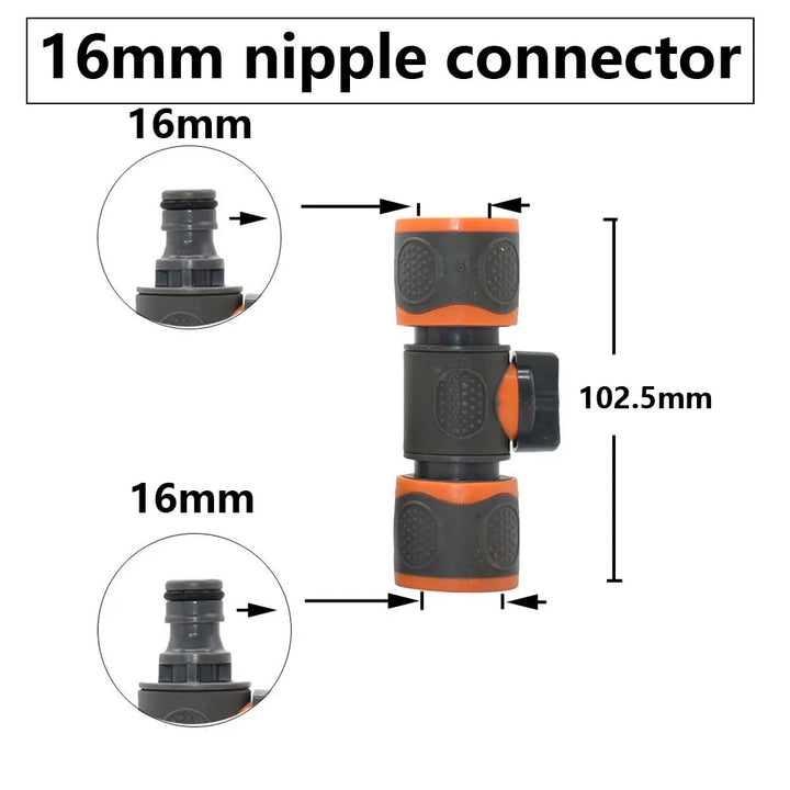 Garden Hose Quick Connector 1/2 3/4 1 Inch Pipe Coupler Stop Water Connector 16/20/32mm Repair Joint Irrigation System Fitting