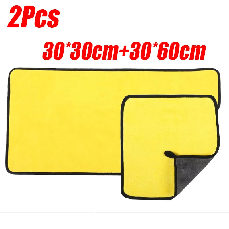 1/2/6pcs Microfiber Cleaning Towel Car Cleaning Cloths Professional Detailing Car Drying Microfiber Towel Wash Towel Accessories