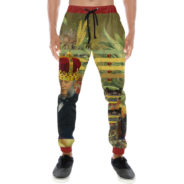 THE FOUR CROWNS Men's All Over Print Sweatpants