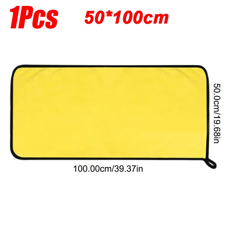 1/2/6pcs Microfiber Cleaning Towel Car Cleaning Cloths Professional Detailing Car Drying Microfiber Towel Wash Towel Accessories