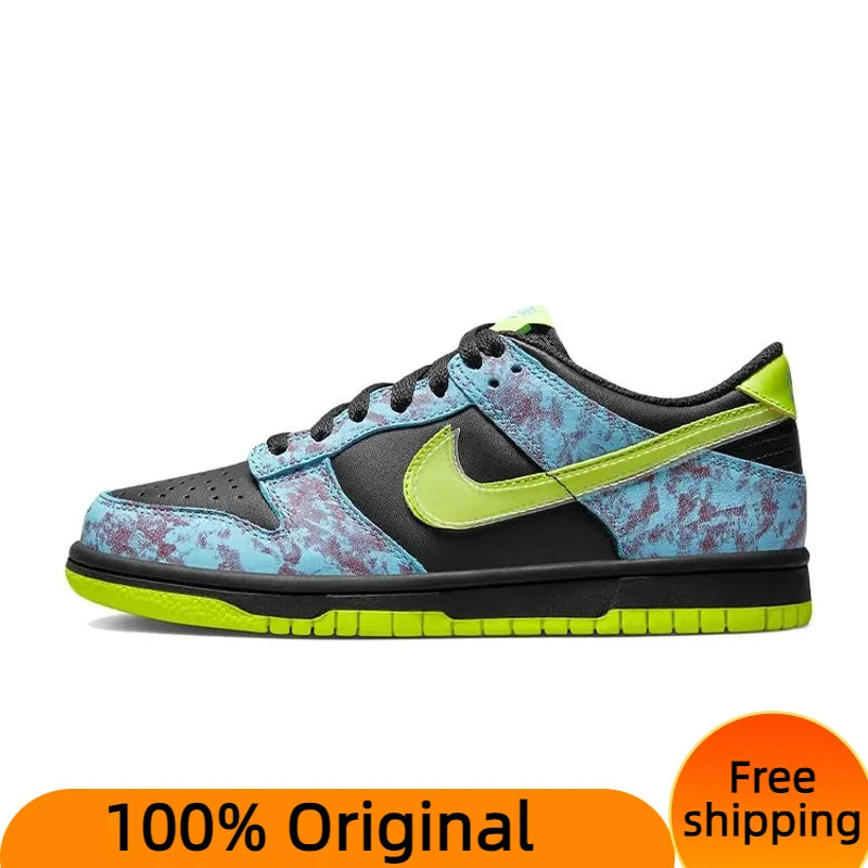 Nike Dunk Low SE Acid Wash Baltic Blue Volt GS Sneakers shoes With Original Box