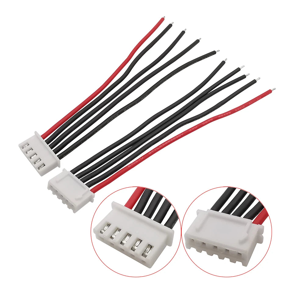 5/10Pcs JST XH Connector 1S 2S 3S 4S 5S 6S 7S LiPo Battery Balance Charger Plug Cable 10cm 15cm 20cm 22AWG Silicone Wire