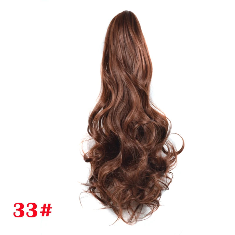 Synthetic Claw Clip On Ponytail Wavy False Hair Extension Hairpiece for Women Accessories