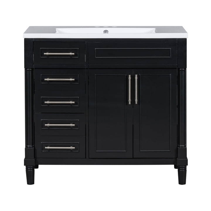 36'' Bathroom Vanity with Top Resin Sink, Freestanding Bathroom