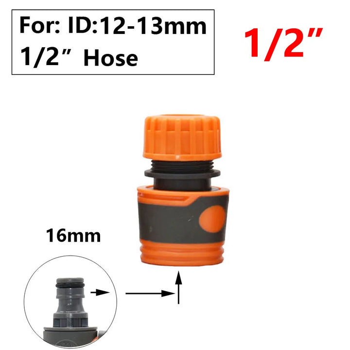 Garden Hose Quick Connector 1/2 3/4 1 Inch Pipe Coupler Stop Water Connector 16/20/32mm Repair Joint Irrigation System Fitting