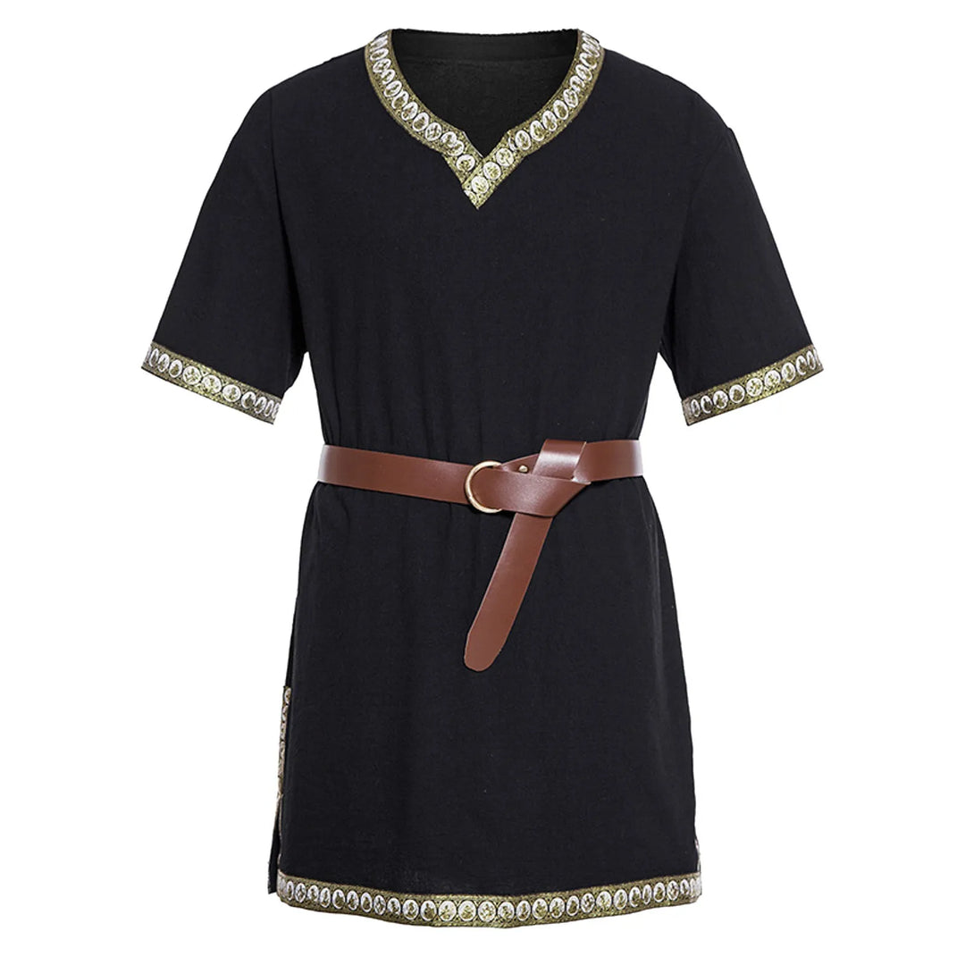 Warrior Men's Shirt Top Vintage Viking Men's Summer Short Sleeve Gothic Shirt Renaissance Pirate Costume Shirt Medieval Tunic