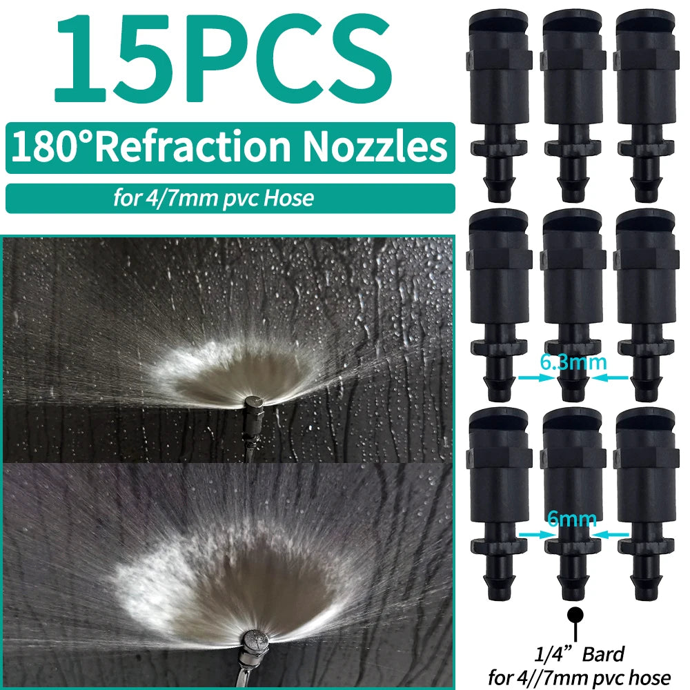OASIS Greenhouse Watering Sprinkler Dripper Drip Irrigation Garden Adjustable Mist Emitters Stake Micro Spray Rotating Nozzle