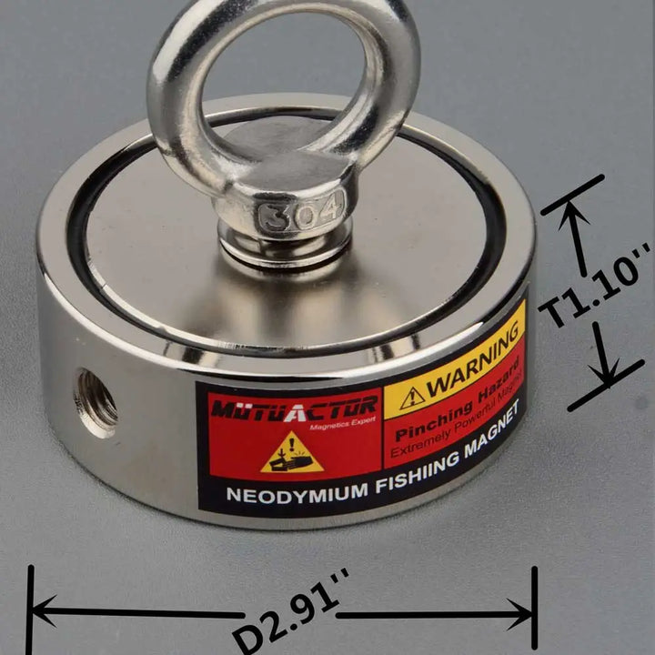 300KG TWO Side N52 Magnetic Fishing Set Detecting Salvage Holding  Magnets  Adventure Outdoor Sports Tools Xmas New Year Gift