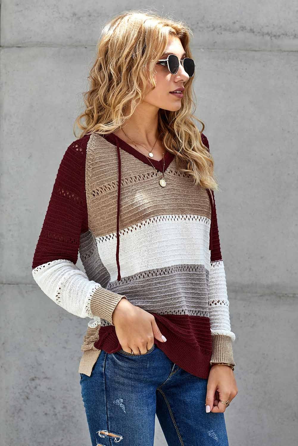 Beach Bonfire Knitted Hoodie