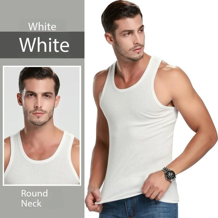 Summer Lightweight Cotton Tight Vest Sports Casual Family Pajamas Outdoor Tight Top Breathable Quick Drying Vest 2025 New Men's