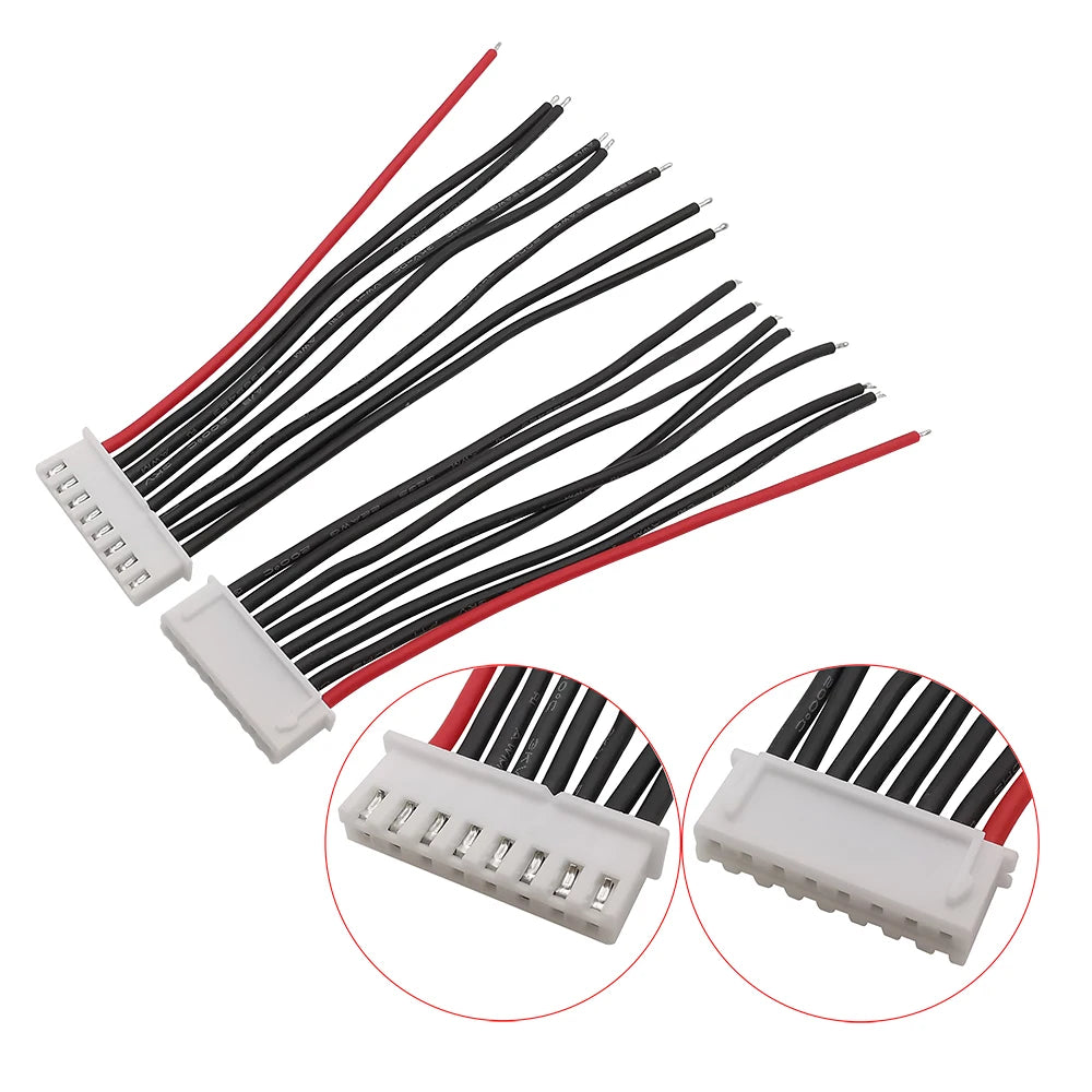 5/10Pcs JST XH Connector 1S 2S 3S 4S 5S 6S 7S LiPo Battery Balance Charger Plug Cable 10cm 15cm 20cm 22AWG Silicone Wire