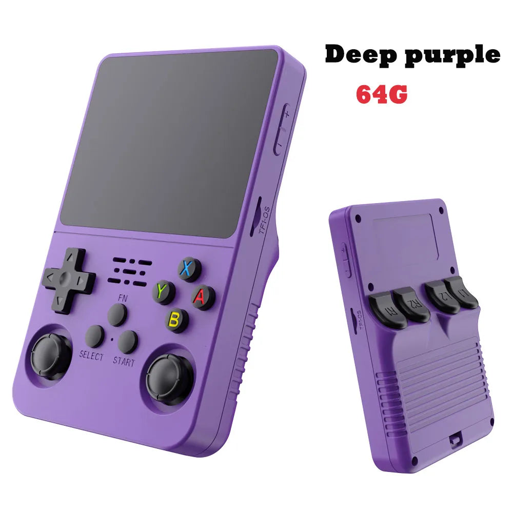 128G R36S Retro Handheld Video Game Console Linux System 3.5 Inch IPS Screen R35s Pro Portable Pocket Video Player 64GB Games