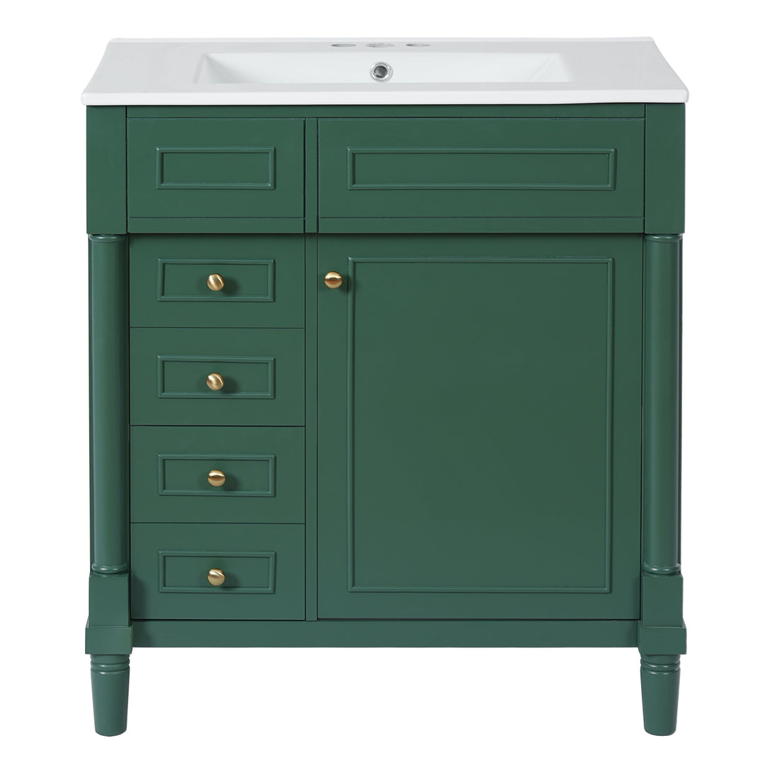 30' Bathroom Vanity with Sink, Freestanding Bathroom Storage Vanity