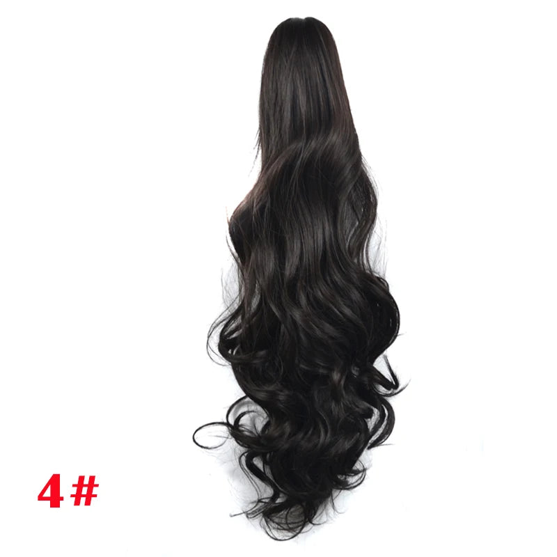 Synthetic Claw Clip On Ponytail Wavy False Hair Extension Hairpiece for Women Accessories