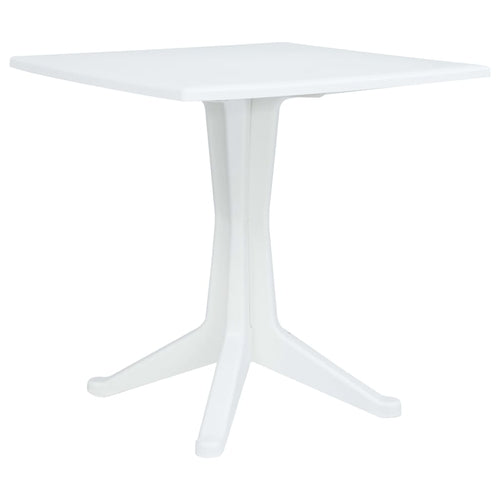 Garden Table White 27.6"x27.6"x28.2" Plastic