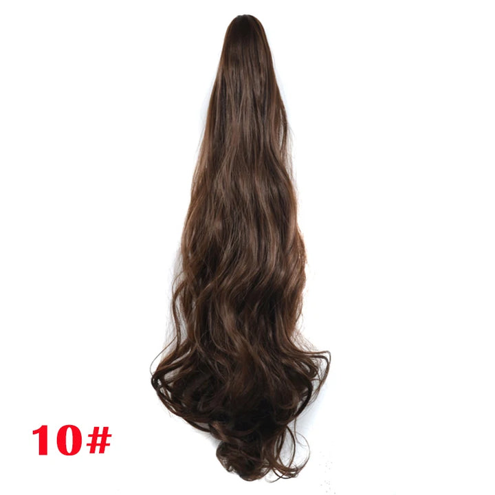 Synthetic Claw Clip On Ponytail Wavy False Hair Extension Hairpiece for Women Accessories