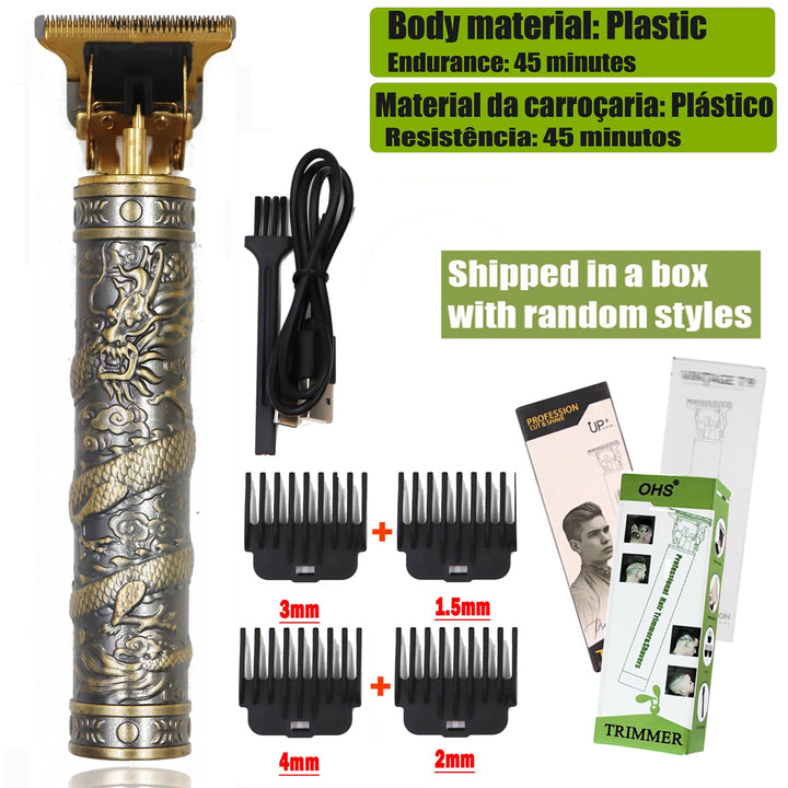 Vintage T9 Hair Clipper Beard Shaving Body Hair Trimmer Clippers Electric Men Haircut Machine 0mm Barber Shaver
