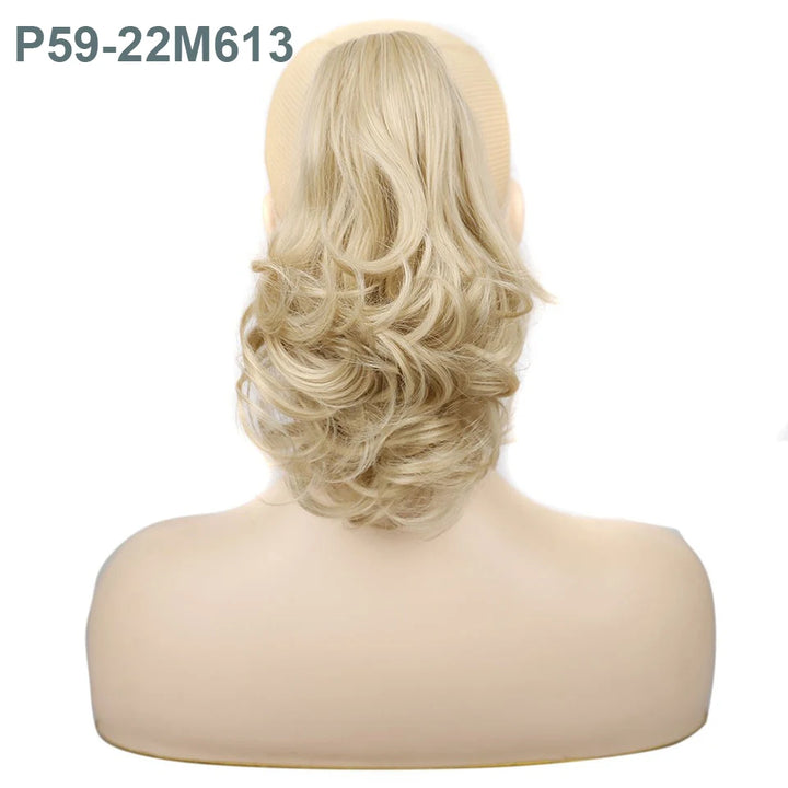 Synthetic Claw Clip On Ponytail Wavy False Hair Extension Hairpiece for Women Accessories