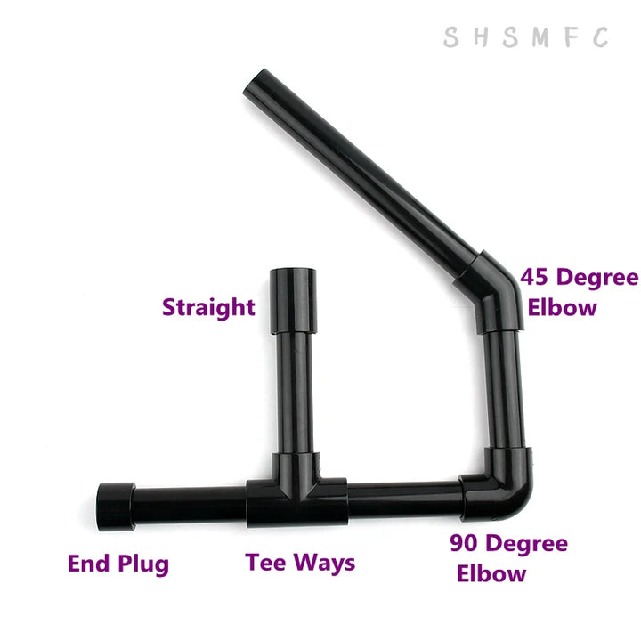 2~20PCS 20,25mm Thicken Black UPVC Connectors Aquarium Accessories Fish Tank Joints Garden Irrigation Fittings Water Pipe Joint