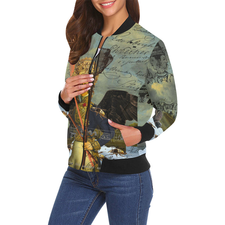 THE YOUNG KING ALT. 2 II All Over Print Bomber Jacket for Women