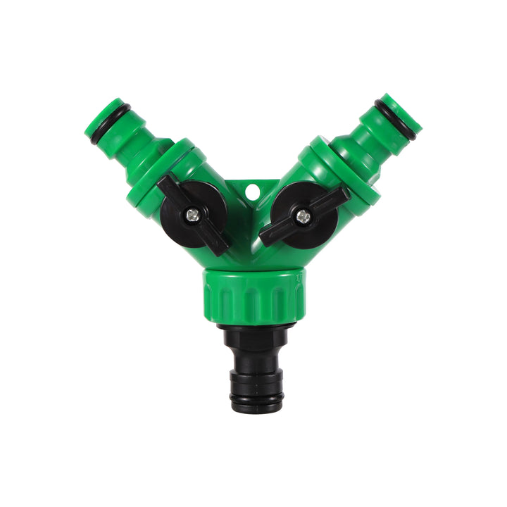 Garden Irrigation Y-shaped Water Splitter 1/2" 3/4" Female Thread 2-Way Water Valve Watering System Water Controller Switch