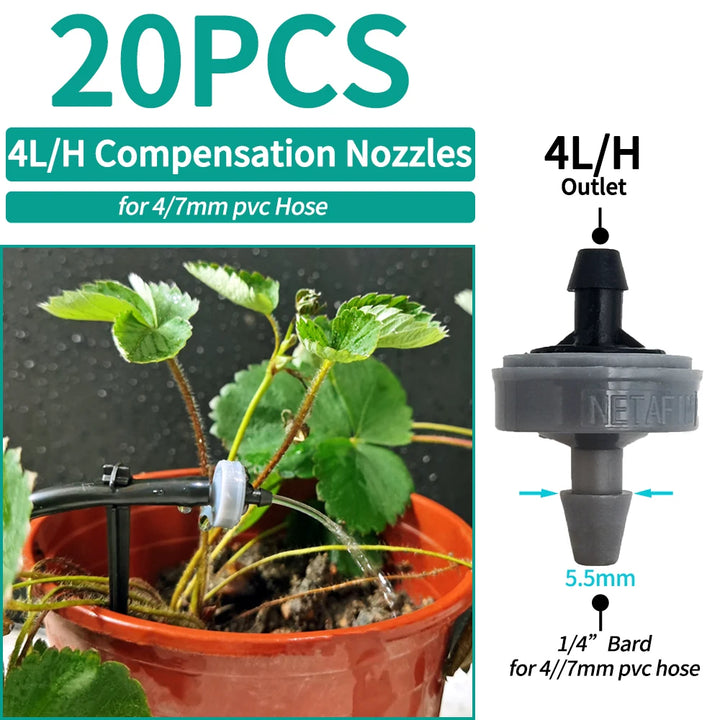 OASIS Greenhouse Watering Sprinkler Dripper Drip Irrigation Garden Adjustable Mist Emitters Stake Micro Spray Rotating Nozzle