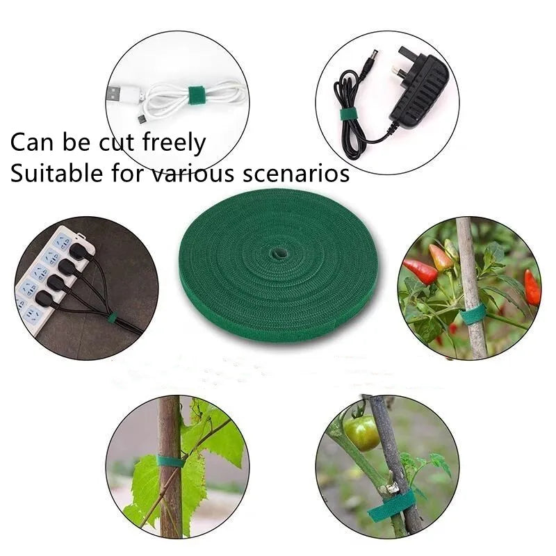 Plant ties Nylon plant ties Garden tape Adjustable plant support shape tape Velcro data cable ties