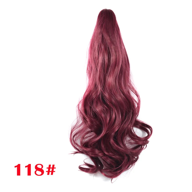 Synthetic Claw Clip On Ponytail Wavy False Hair Extension Hairpiece for Women Accessories