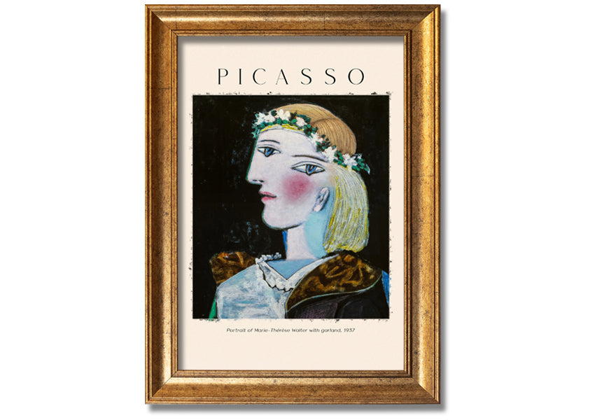 Portrait Of Marie-Therese Walter With Garland, 1937 By Picasso