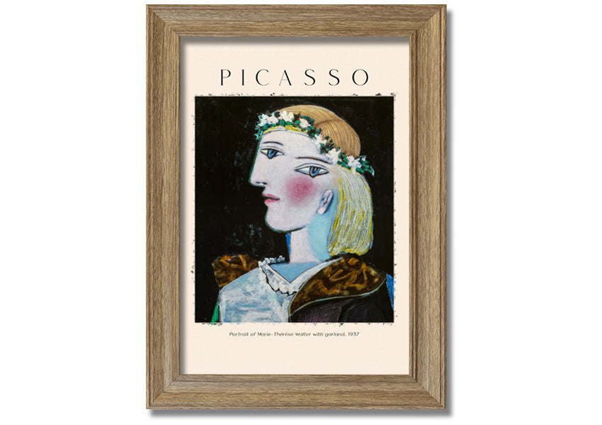 Portrait Of Marie-Therese Walter With Garland, 1937 By Picasso