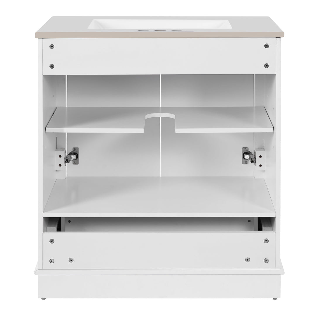 30' Luxurious Bathroom Vanity with Ceramic Sink, Bathroom Vanities