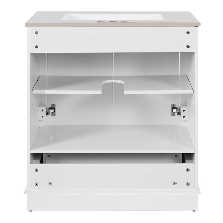 30' Luxurious Bathroom Vanity with Ceramic Sink, Bathroom Vanities