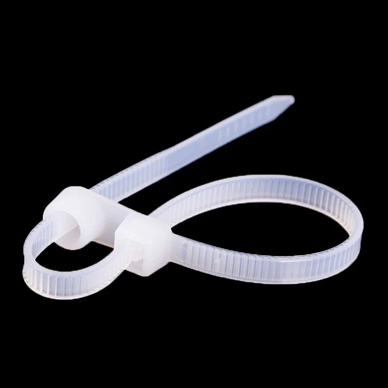 100Pcs/pack Heavy Duty Cables Fastening Rings Loop Hardware Organizer Wire Straps Self Locking Nylon Cable Ties Plastic Cord Tie