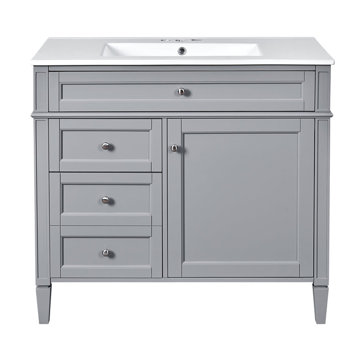 36'' Bathroom Vanity with Top Sink, Modern Bathroom Storage Cabinet